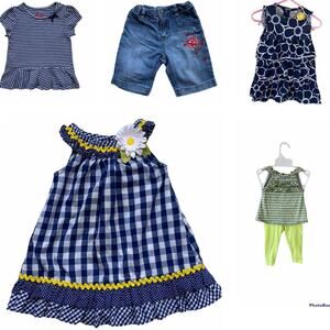 Youngland Baby Girls 6 Pieces Bundle Dresses Pants Short Tops 18 Months